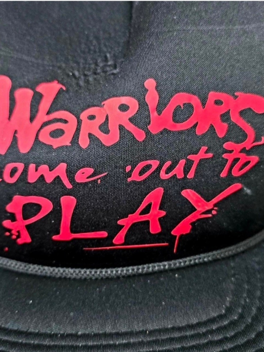 Warriors Play Graphic Black and Red Cap